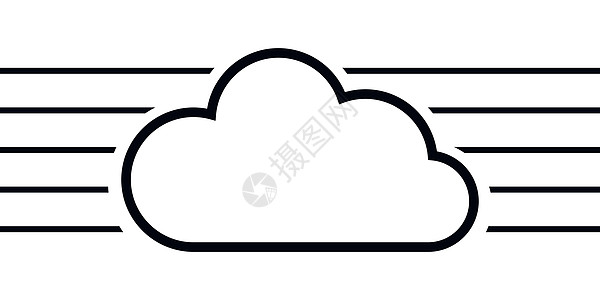 云多云模板为云数据存储库创建徽标矢量模板图片