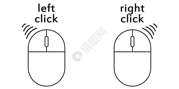 计算机鼠标单击按钮 ico图片