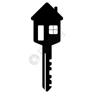 房子钥匙形状像房子 有窗户和门矢量钥匙 通往幸福家庭生活的家图片