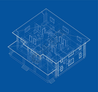 住宅建筑技术图纸 韦克托项目原理图蓝图文书绘画工作公寓网格房子财产图片