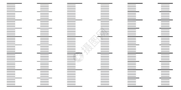 为模拟模板刻度设置无缝垂直刻度 以毫米厘米为单位 用于创建标尺温度计的垂直刻度的无缝模式图片
