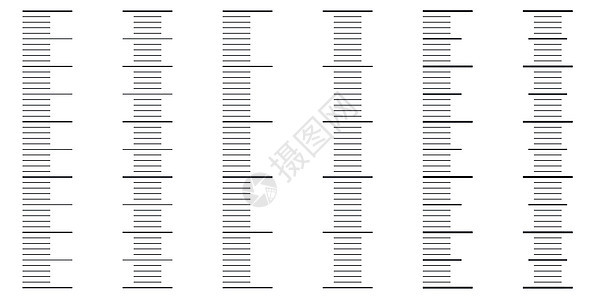为模拟模板刻度设置无缝垂直刻度 以毫米厘米为单位 用于创建标尺温度计的垂直刻度的无缝模式图片