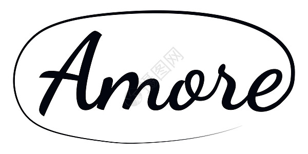 标语词 AMORE 短语图形矢量 amore 在衣服书法上打印时尚字母图片