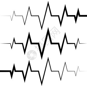 正弦波图标心率脉冲图标医学心跳心率图标音频声音无线电波振幅尖峰图片