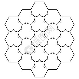 六角拼图模板拼图矢量拼图形式蜂巢解决方案团体正方形六边形创造力商业玩具木板准则白色图片