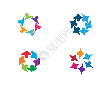 社区社区护理Logo模板团体社会商业圆圈友谊家庭会议领导孩子们团队图片