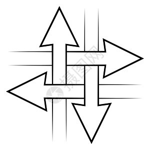 具有通信连接信息交换概念的相交箭头符号相交符号矢量简单图标图片