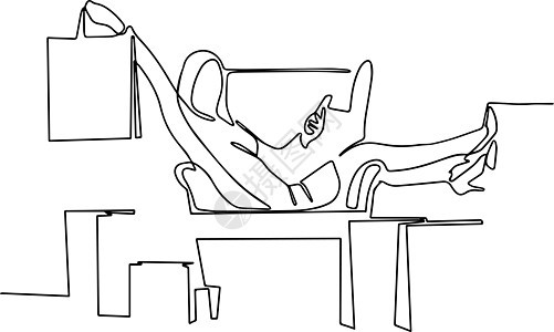 坐在扶手椅上拿着手机的女人女士白色涂鸦绘画扶手椅红色艺术技术销售高跟鞋图片