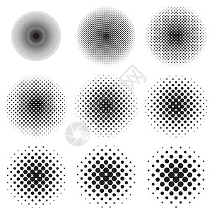 半色调圆圈 setdot 图案半色调圆圈设置 vecto框架印刷印迹横幅团体气泡装饰正方形技术艺术图片