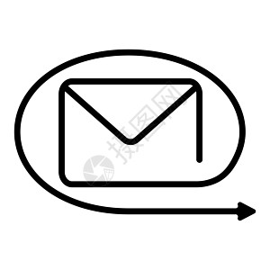向另一个收件人发送消息resen邮政营销插图邮资界面导航白色电子邮件信封地址图片