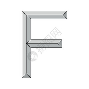 标志三维字母fvector大写首字母字母表f标志图标设计模板元素卡通片身份营销几何三角形团体插图打字稿公司阴影图片