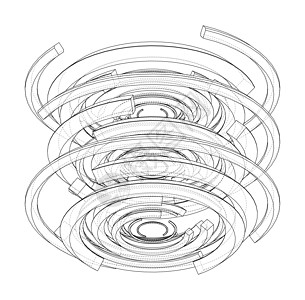 同心辐射圆 韦克托蓝图几何学圆圈漩涡运动墙纸艺术插图圆形螺旋图片