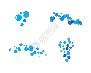 水泡沫 ico海洋肥皂墙纸圆形艺术空气海浪插图白色蓝色图片