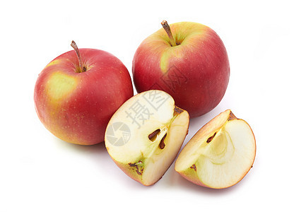 孤立的红苹果食物红色水果白色图片