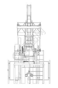 石油开采的工业设备 韦克托绘画原油生产蓝图设施机器勘探气体草图活力图片
