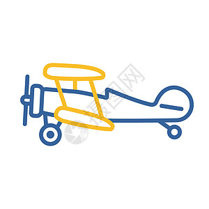 轻型飞机平面矢量 ico车辆翅膀旅行航空空气引擎飞行员螺旋桨插图运输图片