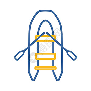 充气橡皮艇平面矢量 ico橡皮旅行爱好钓鱼插图漂流救援冒险运动假期图片