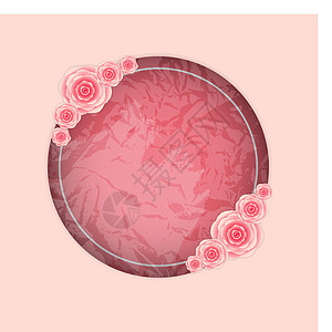 可爱的框架与玫瑰花矢量它制作图案商业零售插图古董邮票价格横幅艺术质量滚动背景图片