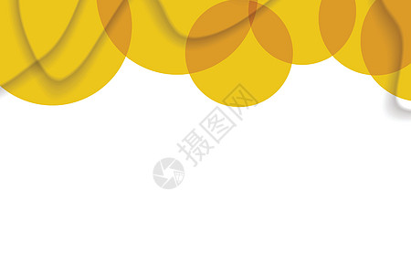 与五颜六色的剪纸形状的抽象背景 海报横幅卡的设计 白色和橙色的抽象圆形插图  3D 纸质图像与明亮色彩的微妙融合 复制空格几何学图片