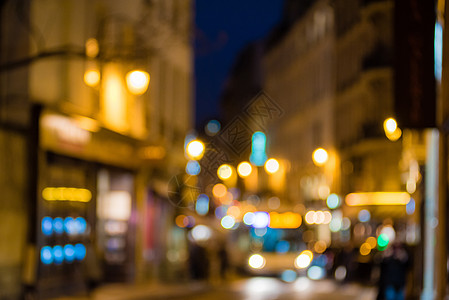 法国巴黎 抽象的模糊视图突出了巴黎街道的颜色图片