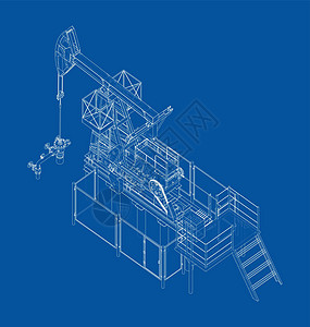 石油开采的工业设备 韦克托蓝图原油绘画螺栓钻机草图工程钻头钻孔气体图片