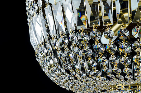 当代玻璃吊灯碎碎片青铜珠子珠宝装饰金子蜡烛建筑学照明水晶辉光图片