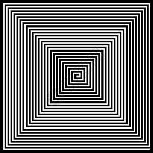 黑白催眠背景 矢量插图纺织品长方形魔法墙纸马赛克漩涡黑色格子织物白色图片