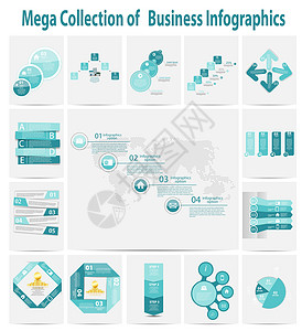 Mega 集合信息图表模板业务概念向量它制作图案收藏图学互联网解决方案数字化商业标签城市生长框架图片