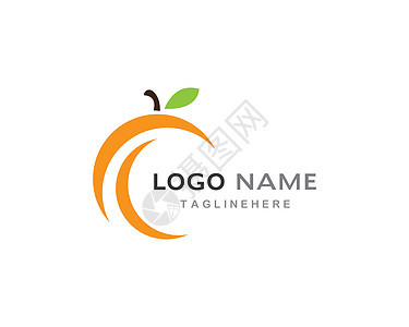 橙色标志设计圆圈食物营养植物橙子饮食生态叶子果汁公司图片