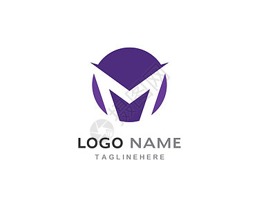 M 字母徽标模板插图字体营销公司身份标签商业品牌网络背景图片