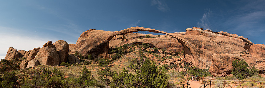 Arches国家公园双拱门Utah全景图片