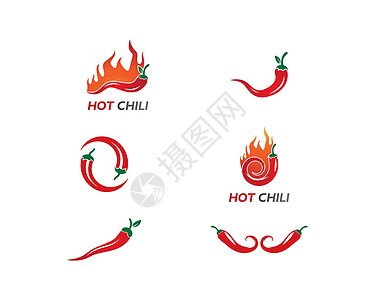 辣椒标志 vecto厨房食物烧伤植物菜单农场插图标签蔬菜烹饪图片