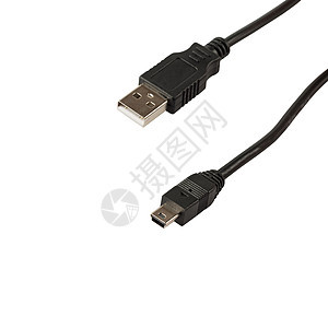 USB 电缆插件孤立图片