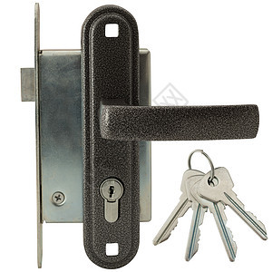 用控柄和密钥锁定门钥匙房子安全戒指入口隐私金属硬件钥匙圈优雅图片