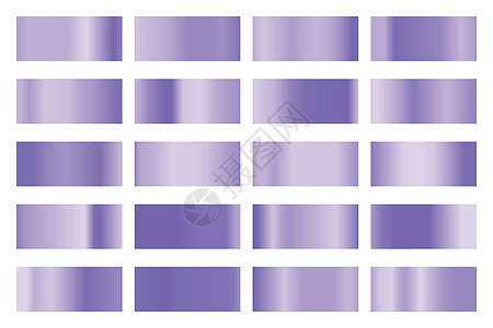 带有闪亮彩色全息图的金属渐变系列 全息箔纹理紫色紫色渐变 矢量集为设计收藏床单奢华反射坡度插图玫瑰材料合金光泽图片