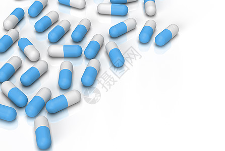 白色表面的药片 有供您参考的空间渲染愈合化学疼痛疾病剂量治疗药剂帮助胶囊图片