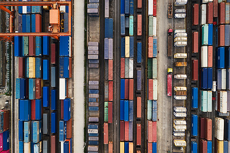 集装箱和海港 贸易和后勤港口运输出口血管物流贮存进口技术天线货物图片