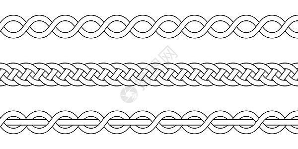 花边钩针编织编织结矢量针织编织图案相交线 wicke条纹波浪装饰品旅行带子绳索戒指缠绕墙纸电缆图片