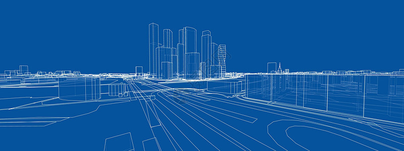 矢量 3d 城市景观 建筑物和道路房子艺术建筑学项目草图建筑摩天大楼技术横幅创造力图片