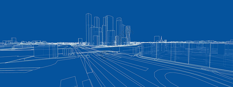 矢量 3d 城市景观 建筑物和道路房子艺术建筑学项目草图建筑摩天大楼技术横幅创造力背景图片