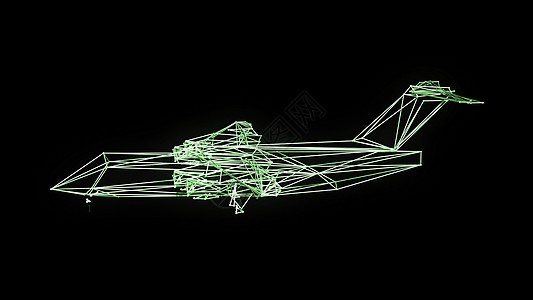 3d 插图  绘制飞机设计的技术图纸 非常详细打印文档绘画教育艺术框架档案工程项目测量背景图片