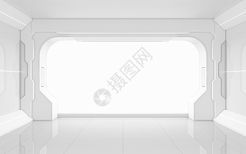 白色空的未来派 room3d 渲染小说科幻入口车站大厅技术隧道建造房间建筑学图片