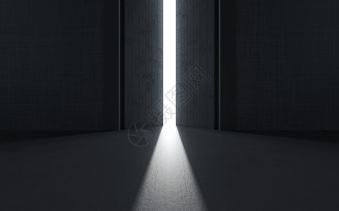 开门成功与希望3d渲染自由阴影插图黑色入口地面黑暗房间建筑商业图片