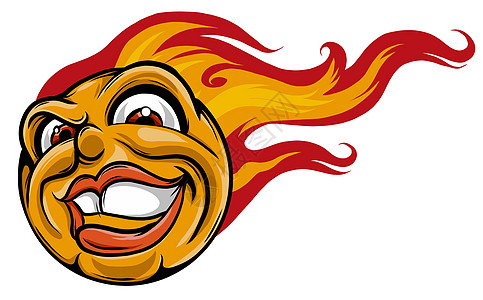 有趣的卡通火焰矢量图设计 ar微笑表情符号情感篝火漫画插图燃烧吉祥物快乐图片