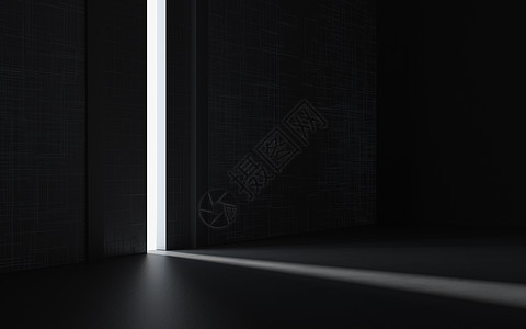 开门成功与希望3d渲染阴影入口房间房子黑暗自由地面商业建筑白色图片