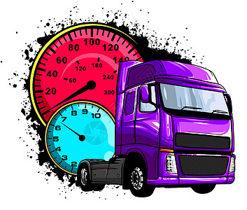 经典美国卡车 矢量图和美国 fla货运横幅送货交通柴油机插图钻机物流货物汽车图片