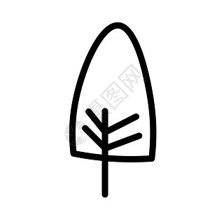 黑白模板树图标 孤立在白色背景上的矢量符号 树平线图标集 植物景观设计 经营理念程式化木头叶子游戏海浪草图生长天气卡通片黑色图片