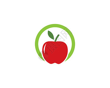 苹果图标叶子红色标识水果饮食农业公司食物商业插图图片