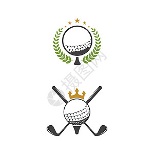 高尔夫运动图标模板矢量图球座竞赛冠军数字课程夹子玩家场地娱乐商业图片