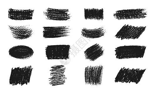 抽象的黑色粉笔笔画收藏刷子蜡笔草图中风白色边界铅笔画笔墨水艺术背景图片